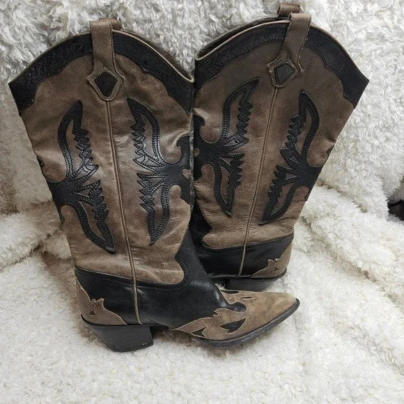 Reba Delilah Leather Pointed Toe Western Boots sz 7 - Picture 6 of 12